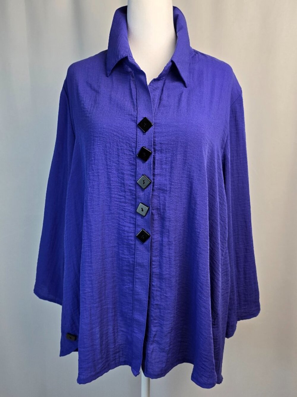 YUSHI Purple Textured Tunic XL